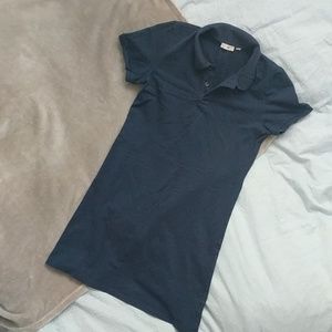 TNA navy blue polo dress